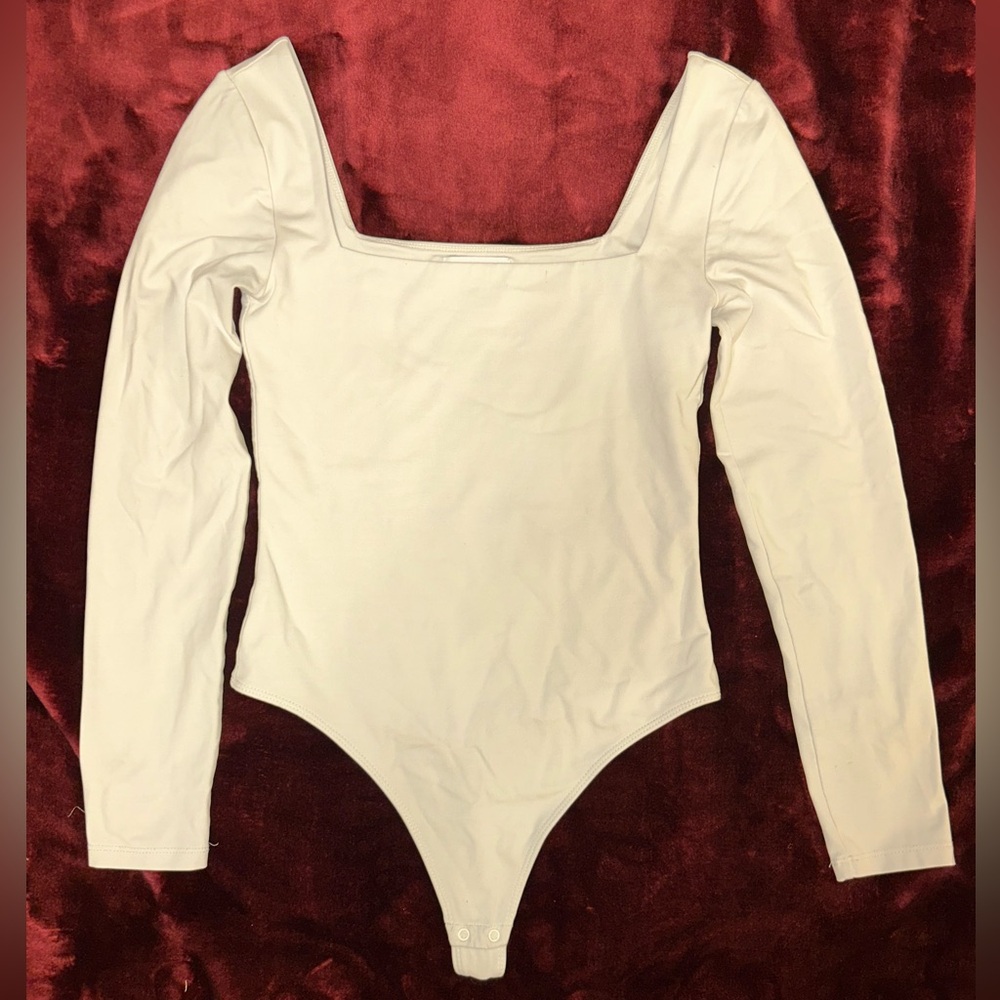 Square Neck Long Sleeve Bodysuit